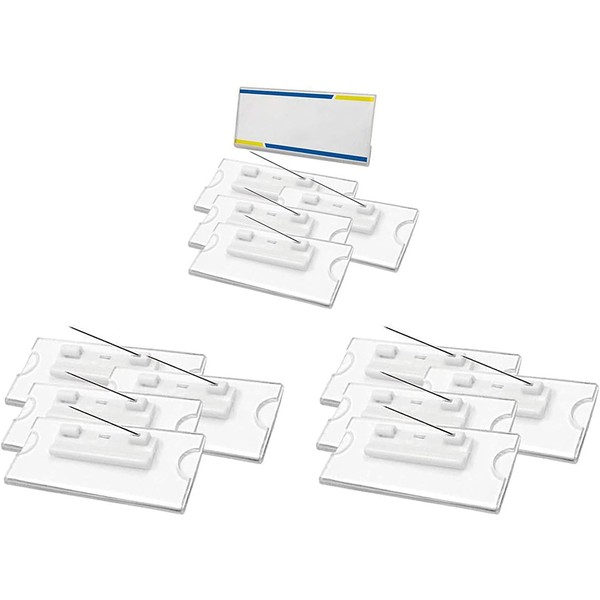 LALOCAPEYO 12 Pcs with Pin Name Badge Acrylic Blank Name