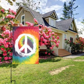 Peace Flag 12 X 18 inch Double Side Vertical Garden Flag Indoor Outdoor Perfect Decoration