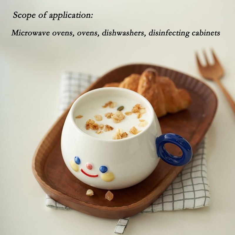 LQO Cartoon Milk Tea Ceramic Cup - Faith Design, Perfect