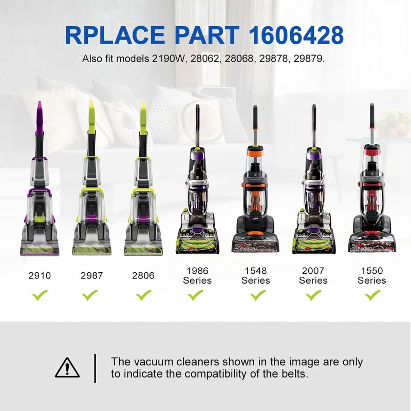 LANMU Replacement Belts Compatible with Bissell PowerForce/TurboClean PowerBrush and ProHeat