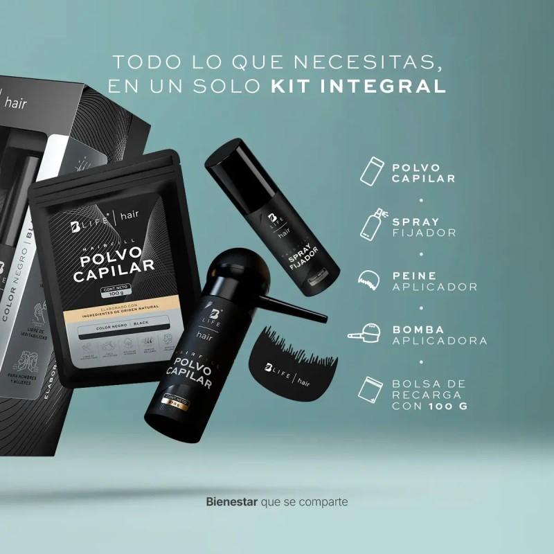 B Life Kit Polvo Capilar 127.5g Para Mayor Volumen Hair