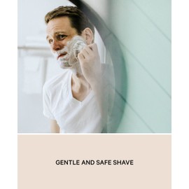 Noya Unisex Safety Razor Metal Silver for a Skin-Friendly Zero Waste Shave with 5 Blades for Face and Body