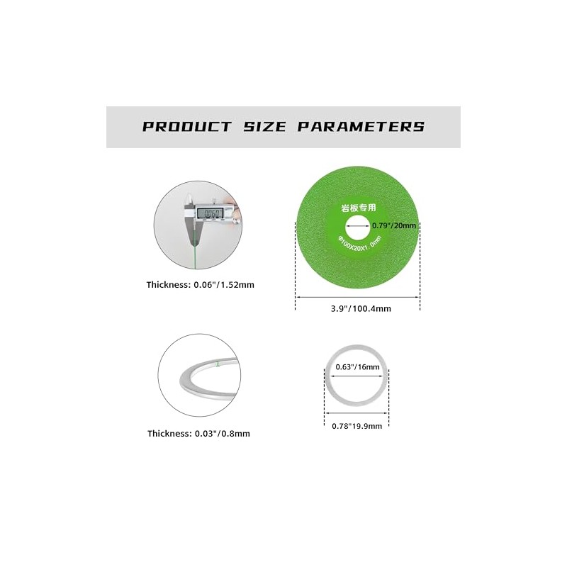 Ceramic Tile Cutting Discs for 4-inch Angle Grinders,Diamond Rock Grinding