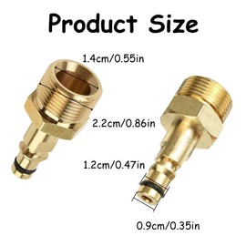 M22 Pressure Washer Plug To Quick Connect Coupler Adapter Brass M22 Washer Gun Hose Pipe Convert Tool for Karcher