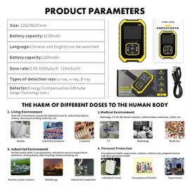 Jadeshay GC01 Geiger Counter Nuclear Radiation Detector Personal Dosimeter X-Ray Radio Activity Tester with LCD Display