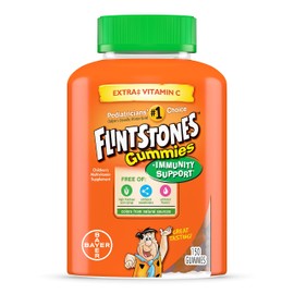 Flintstones Vitamins Flintstones Gummies Kids Vitamins with Immunity Support*, Kids and Toddler Multivitamin with Vitamin C, Vitamin D, B12, Zinc & more, Orange 150ct