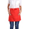 Jenngaoo 3-Pack Waist Aprons for Women Men, Red, Kitchen Restaurant