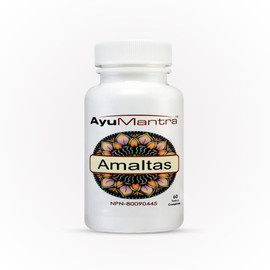 AyuMantra Organic Amaltas Tablets (Cassia Fistula) - an Excellent Digestion Correcting herb for Multi-systemic Application - 90 Tablets, 1000mg