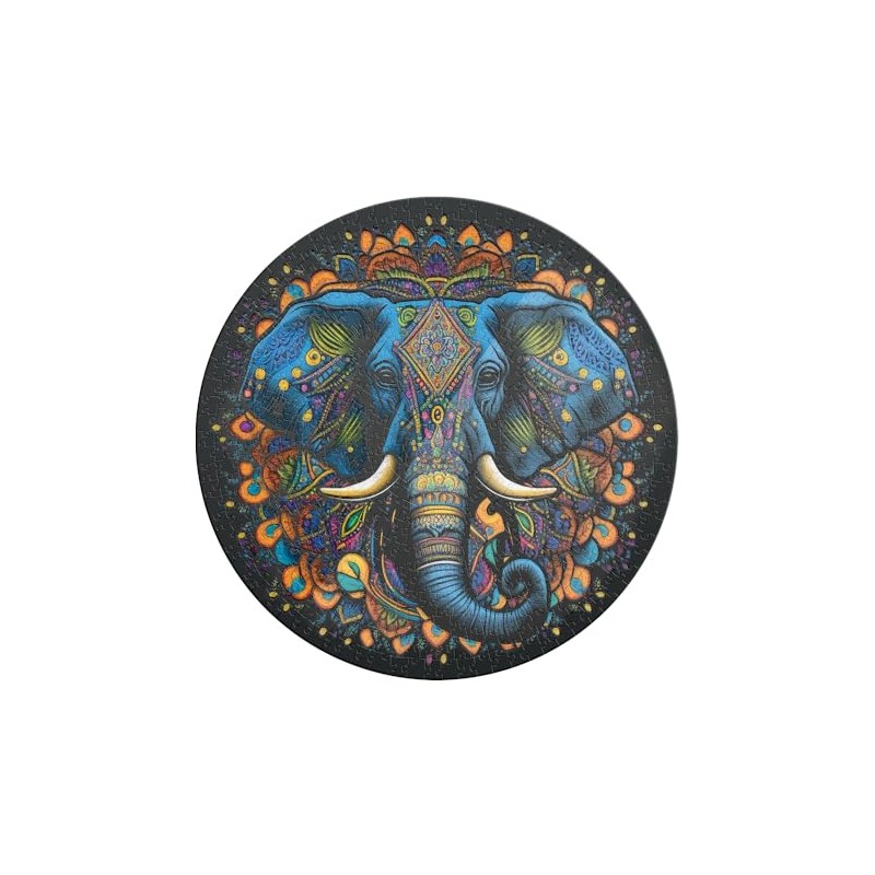Rompecabezas Circular Barnizado Elefante 500 Piezas