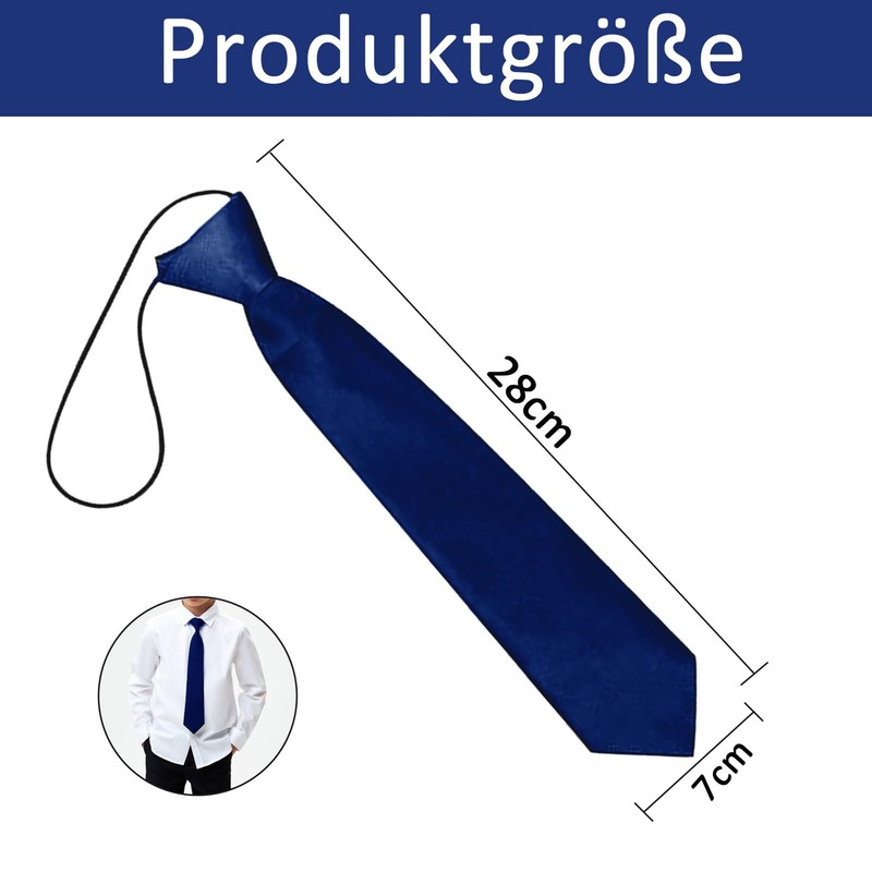 Diffaxy Children's Tie 28 cm, Pre-Tied Elastic Boys Tie Made