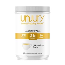 Unjury- Proteína de Suero en Polvo  Sopa de Pollo con Sabor a Sopa Alta en Proteína  21g 100 Proteína Aislada de Suero en Polvo                       
