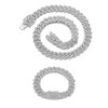 VOGLUX 2PCS Iced Out Cuban Link Chains Set for Men