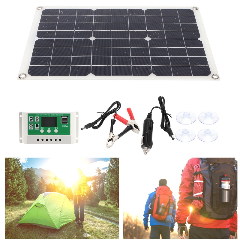 20W Solar Panel Kit Monocrystalline Photovoltaic Solar Charge Controller for
