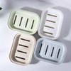 4pcs Plastic Soap Drain Dish,Double-Layer Soap Holder Bathroom Soap Case