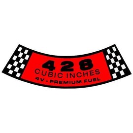 MACs Auto Parts 66-47099 Thunderbird Air Cleaner Decal, 428 4V Premium Fuel