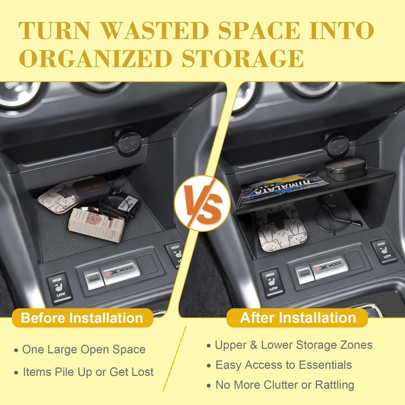 X-TKER Center Console Organizer Shelf Compatible with Subaru Forester 2013