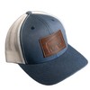 Bison Stamp Leather Patch Trucker Hat - Ox & Pine