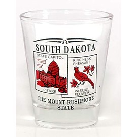 South Dakota State Scenery Red New Shot Glass