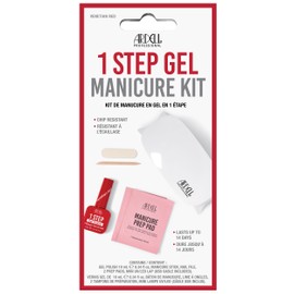 Ardel 1 Step Gel Polish Manicure Kit - Venetian Red, Gel Nail Polish, UV LED Nail Lamp & Prep Pads, Easy At-Home DIY Nail Kit
