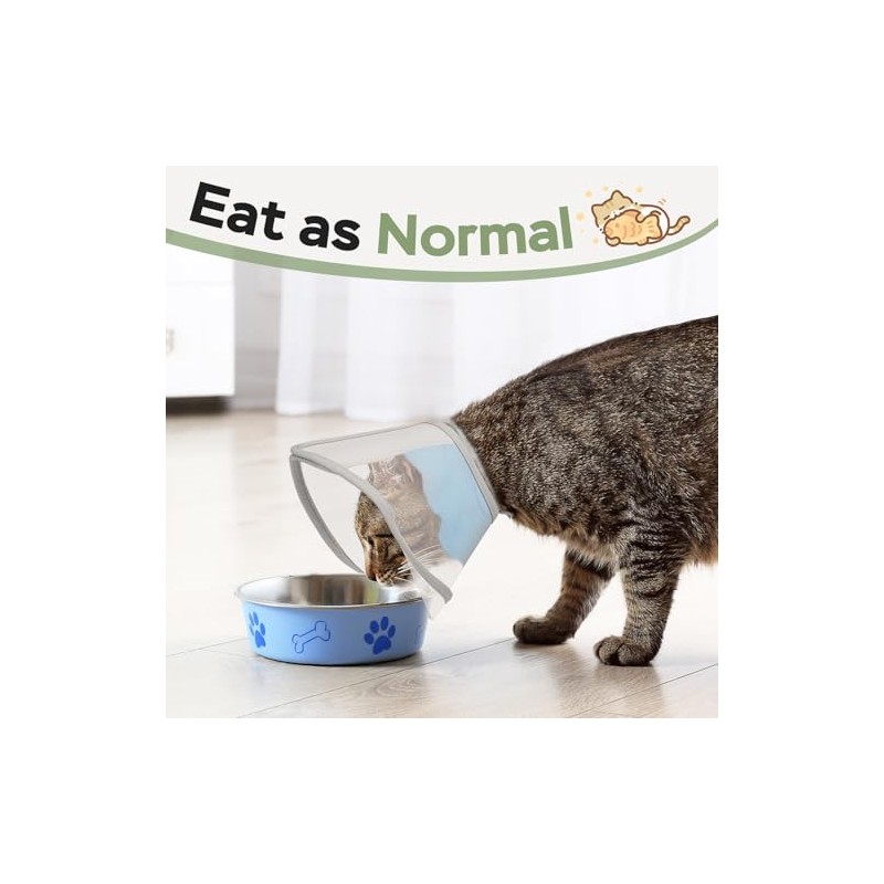 Cat Cone Collar Soft: Comfortable Waterproof Mesh Recovery Cone After