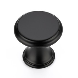 Ravinte 30 Pack Matte Black Kitchen Cabinet Knobs, Solid Black Pulls Zinc Handles Simple Drawer Cabinet Hardware for Cupboard Drawer Knobs