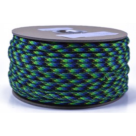 Bored Paracord - 1', 10', 25', 50', 100' Hanks & 250', 1000' Spools of Parachute 550 Cord Type III 7 Strand Paracord Well Over 300 Colors - Aquatica - 10 Feet