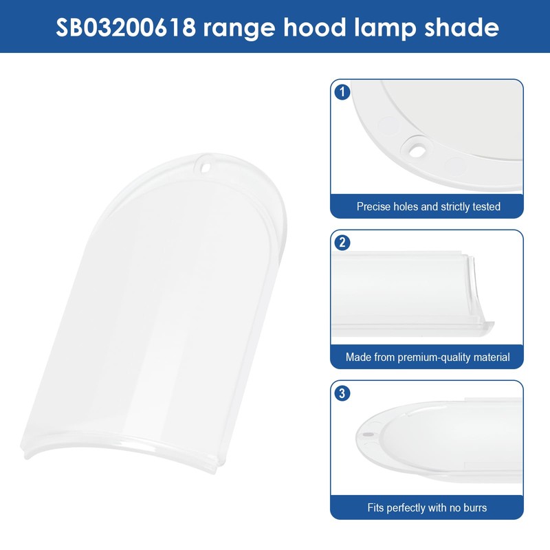 SB03200618 Range Hood Light Diffuser Lens Cover Replacement Compatible with