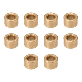 sourcing map Bearing Sleeve 5mm Bore x 9mm OD x 6mm Length Self-Lubricating Sintered Bronze Bushings 10pcs