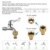 iBamso Garden Hose Connector, Solid Brass Garden Tap Connector, 1/2