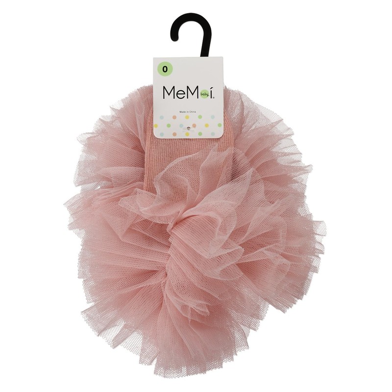 MeMoi Girls' Oversized Tutu Ballerina Anklet Socks Winter White 12