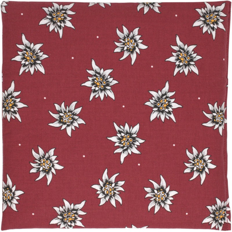 Organic Spelt Cushion 19 x 19 cm Flower Edelweiss Small