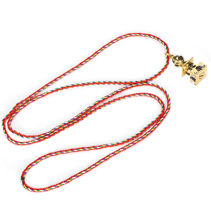 2Pcs Buddhist Pendant Vairocana Stupa Shaped Buddhism Necklace Clothing Bag