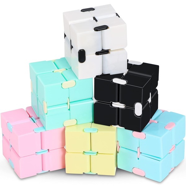 6 Pieces Cube Toy, Stress and Anxiety Relief Cube, Mini