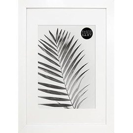 REAL GLASS A4 With White Mount For A5 Photo - Oxford White Thin Picture Frame / A5 With Mount Picture Frame