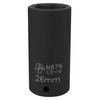 Performance Tool M876 1/2-Inch Drive 6pt Impact Socket, 26mm