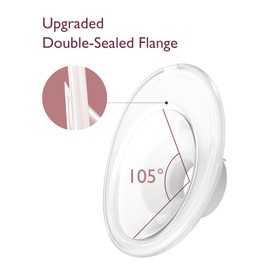 Momcozy Double-Sealed Flange 24mm Compatible with Momcozy M5 Breast Pump. Original M5 Breast Pump Replacement Accessories, 1PC (24mm)
