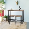 Finnhomy 47" Industrial Bar Table Set with 2 Stools -