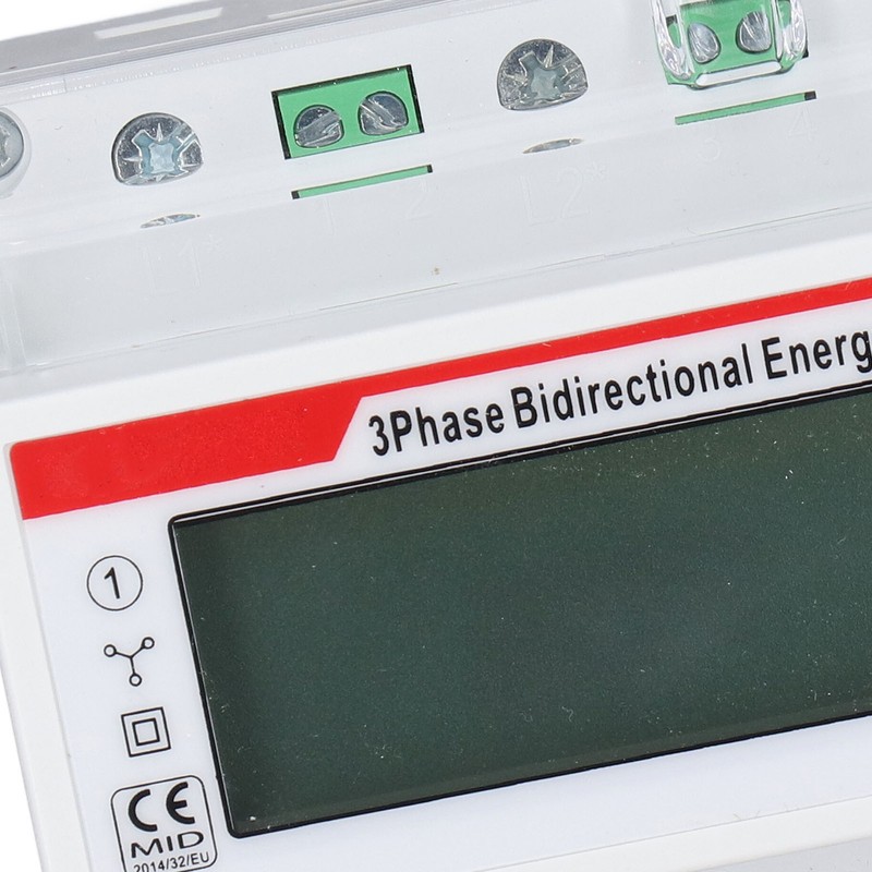 3 Phase 4 Wire Energy Meter LCD Display Multifunctional Button