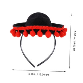 Beavorty 2pcs Mexico Style Hair Hoop Carnival Headdress Lightweight Non Fading Decorative Hair Band for Party Favors Costume Masquerade and Photo Props
