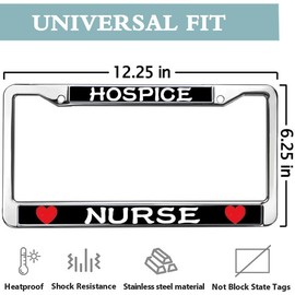 Great Nurse Saying Black Car Chrome License Plate Frame Nurse Gifts Metal Chrome Auto License Plate Frame Cover