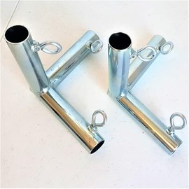 2pc 3 Way Corner Up Angle 1 3/8" Low Peak Canopy Fitting (FV3J) - Fits EMT Pipe or Chain Link Fencing Top Rail that has an outer diameter of 1 5/16"