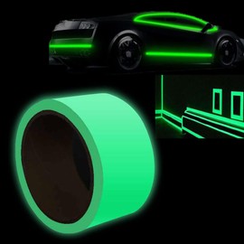 Forahome Glow in the Dark Tape, Width 1.2 inches (3 cm), High Brightness, Fluorescent Tape, Green, Long Time, Luminous Tape, For Cars, Stairs, Parking Lots, Bicycles, Disaster Prevention, Luminescent
