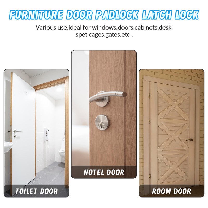 Hasp Lockable, Safety Hasp with Lock, 4 Inch Stainless Steel