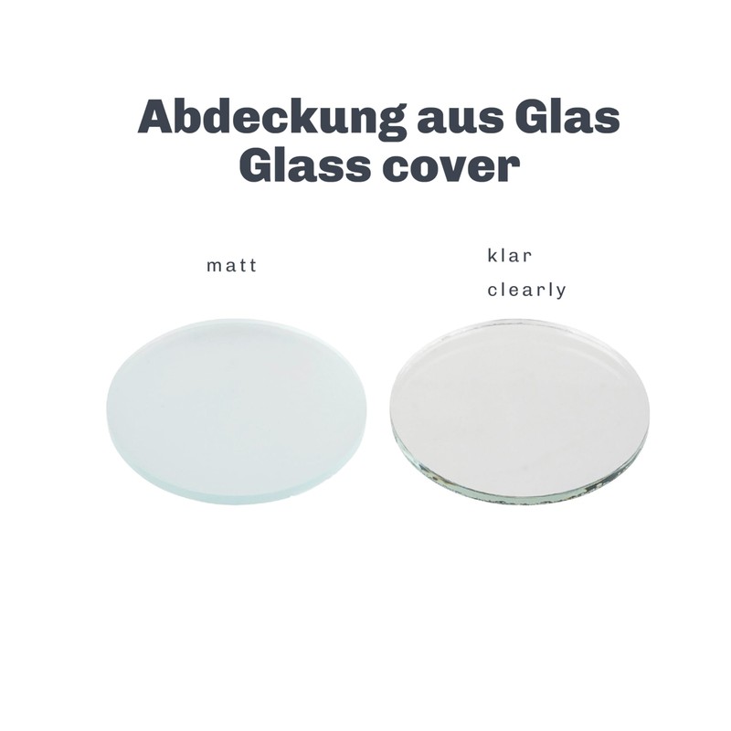 Furniture recessed Spotlight G4 12V, Metal Frame with, Glas Front