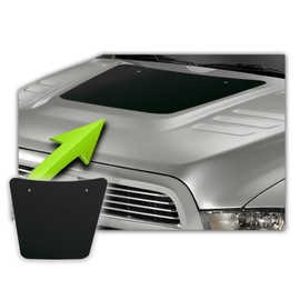 BENINI DESIGN STUDIO Hood Blackout Solid Racing Stripe Vinyl Graphics Kit Decal Sticker Compatible with Dodge Ram HD 2500 3500 2010 2011 2012 2013 2014 2015 2016 (Matte Black)