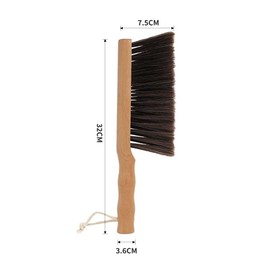 Hand Brush – 32cm Natural Wooden Handle Soft Bristle Brush with 5 Rows of Dense Bristles, Versatile Soft Brushs for Dusting Furniture, Floors, Sofa, Garden, Bed, Stairs & More