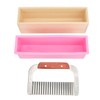 Wooden Loaf Soap Cutter Mold with 1 Pc Silicone Mold