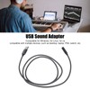 USB Sound Card USB to 3.5mm Jack Sound Adapter External