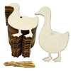 30 Pack 4 Inch Wood Goose Cutouts Unfinished Wooden Goose