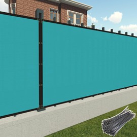 Patio 2' x 18' Privacy Fence Turquoise Green Fence Privacy Screen Outdoor Fence Cover Heavy Duty Decorative Fence Screen for Garden Patio Outside with Brass Grommets